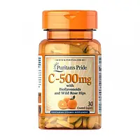 Витамин С с биофлавоноидами Puritan's Pride Vitamin C-500 mg with Bioflavonoids and Rose Hips 30 caplets