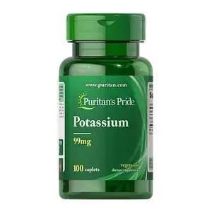 Калій Puritan's Pride Potassium 99 mg 100 caplets