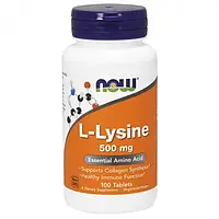 Лизин Now Foods L-Lysine 500 mg 100 tabs Нау Фудс