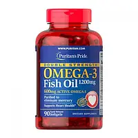 Рыбий жир Омега 3 Puritan's Pride Omega-3 Fish Oil 1200 mg double strength 90 softgels