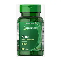 Глюконат цинка Puritan's Pride Zinc Gluconate 25 mg 100 tabs