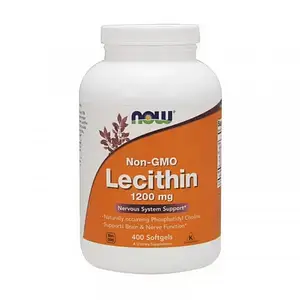 Лецитин Now Foods Lecithin 1200 mg Non-GMO 400 softgels нау фудс