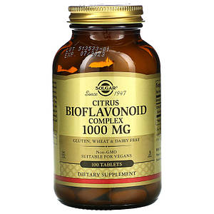 Цитрусові біофлавоноїди Solgar Citrus Bioflavonoid Complex 1000 mg 100 tab