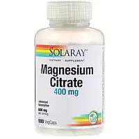 Магний цитрат Solaray Magnesium Citrate 400 mg 180 veg caps