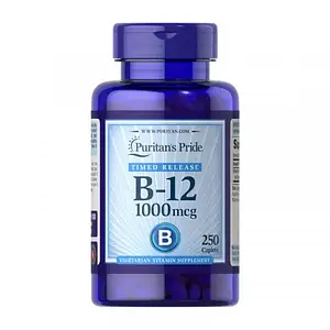 Вітамін В12 Ціанокобаламін Puritan's Pride Vitamin B-12 1000 mcg Time Release 250 caplets