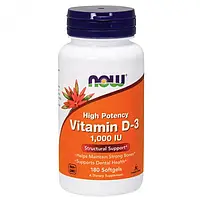 Витамин Д3 Now Foods Vitamin D3 1000 IU 180 softgels