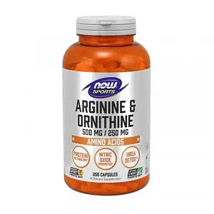 Аргінін + орнітин Now Foods Arginine & Ornithine 250 caps