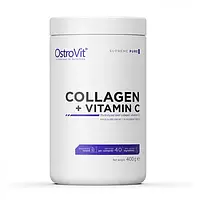 Коллаген в порошке + Витамин Ц OstroVit Collagen + Vitamin C 400 g pure