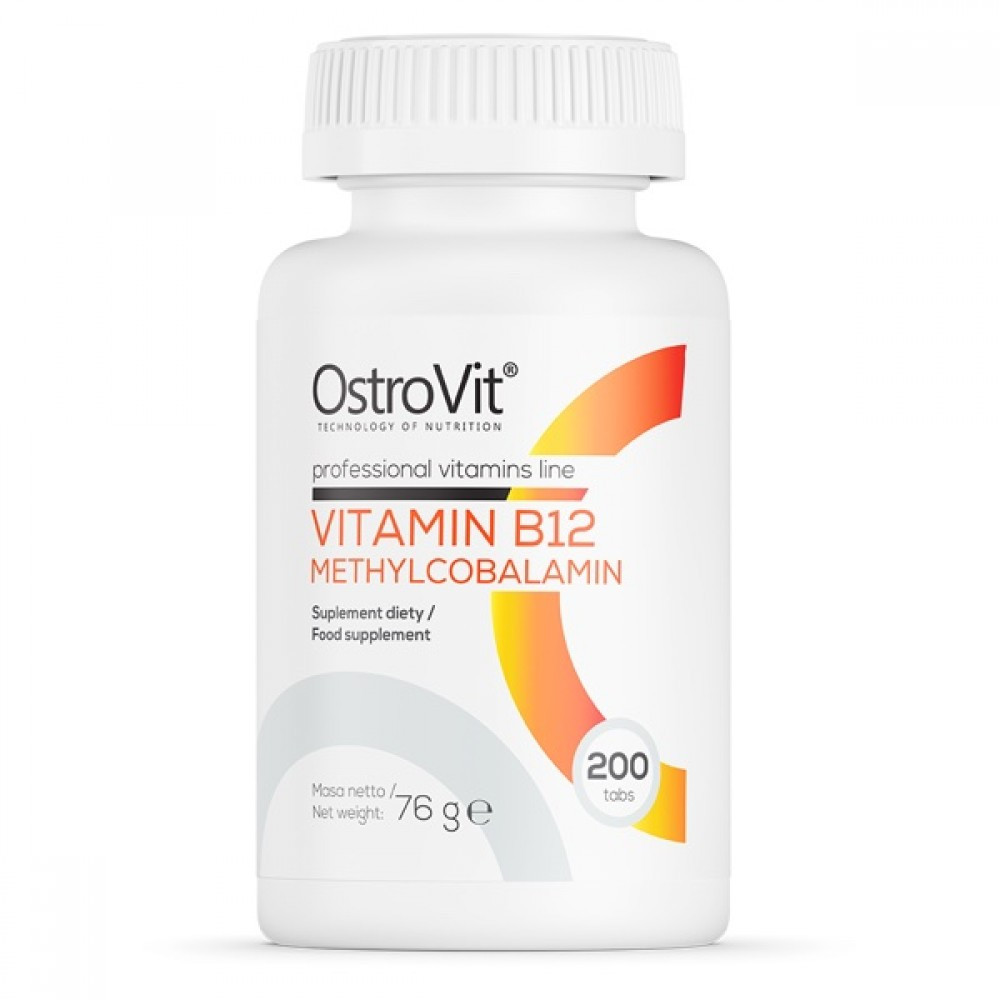 Вітамін В12 метилкобаламін OstroVit Vitamin B-12 methylcobalamin 200 tabs