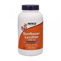 Соняшникова лецитин Now Foods Sunflower Lecithin 1200 mg 200 softgels нау фудс
