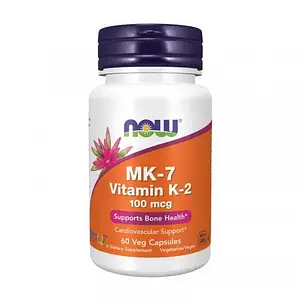 Вітамін К2 Now Foods MK-7 Vitamin K-2 100 mcg 60 veg caps