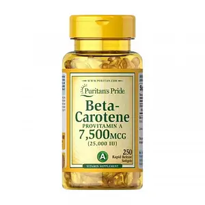 Бета Каротін (Вітамін А) Puritan's Pride Beta-Carotene 7500 mcg 250 softgels