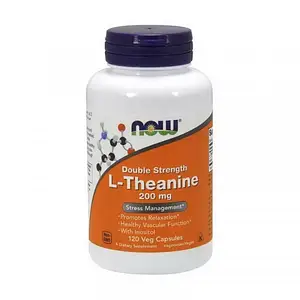 Л-теанін Now Foods L-Theanine 200 mg Double Strength 120 veg caps