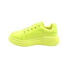 Кеди жіночі Farinni салатові натуральна шкіра, 39, фото 2