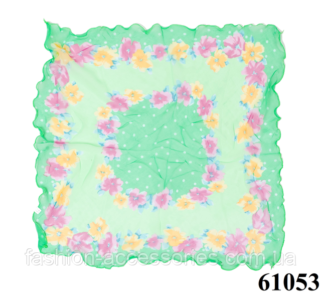 Жіночий шийний шифоновий хустку Україна (61053) Ніжний шийну хустку 60*60 (61053) 3