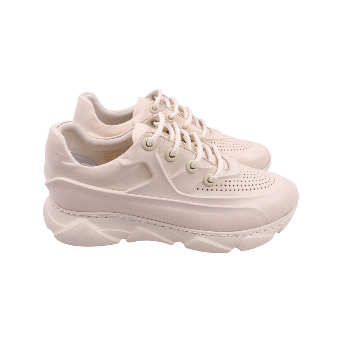 Кросівки жіночі Aquamarin бежеві натуральна шкіра, 39, фото 1