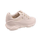 Кросівки жіночі Aquamarin бежеві натуральна шкіра, 39, фото 4