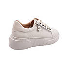 Кеди жіночі Aquamarin молочні натуральна шкіра, 40, фото 4