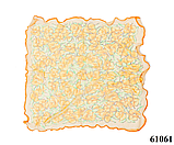 Хустка жіночий шийний ніжний з шифону модний з квітковим орнаментом колір жовтий 60*60, фото 3