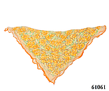 Хустка жіночий шийний ніжний з шифону модний з квітковим орнаментом колір жовтий 60*60, фото 4