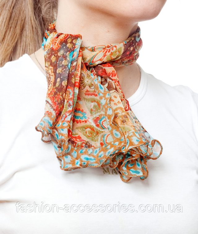 Жіночий шийний шифоновий хустку замість краватки (61063) Ніжний шийну хустку 60*60 (61063) 2