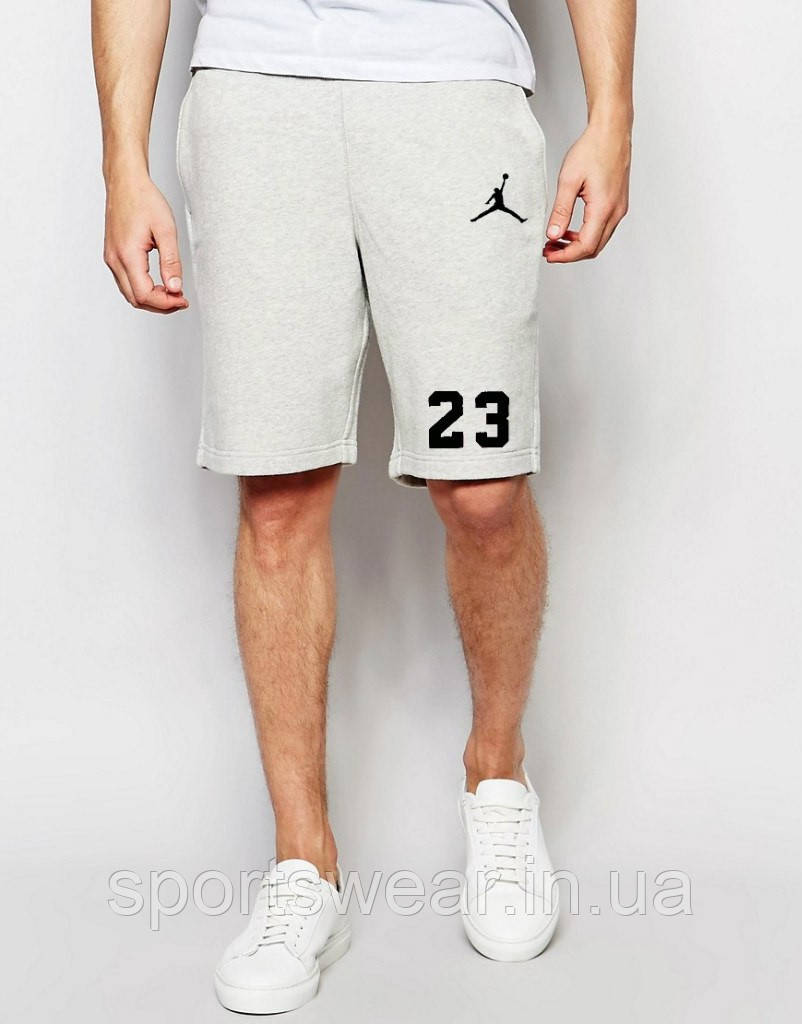 Шорти Jordan ( Джордан ) сірі 23+чорний значок "" В стилі Jordan ""