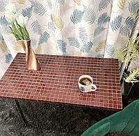 Кофейный столик, журнальный столик. Изготовлен из мозаики на заказ.