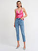 Джинси жіночі МОМ з потертістю блакитні 70844 (2000000094762), фото 3