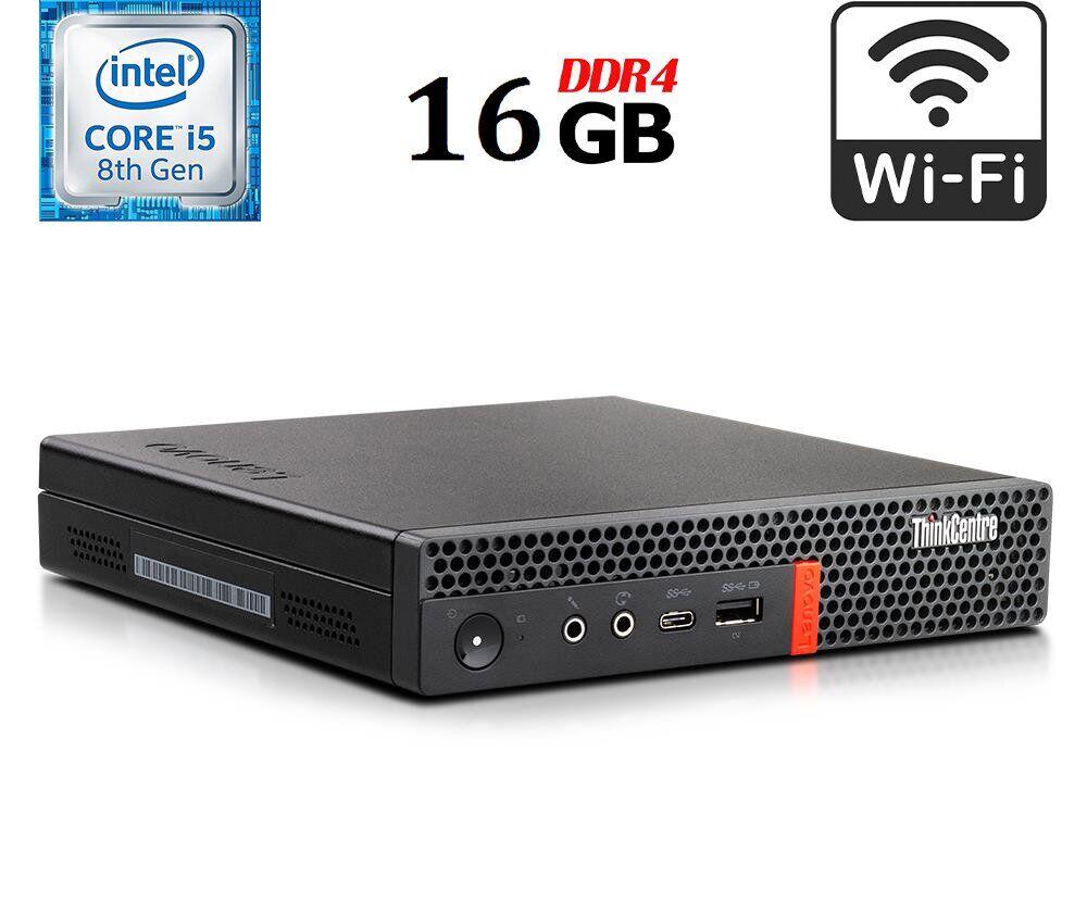 Неттоп Lenovo ThinkCentre M720q Tiny USFF/Intel Core i5-8400T (6 ядер по 1.7 — 3.3 GHz) / 16 GB DDR4 / 240