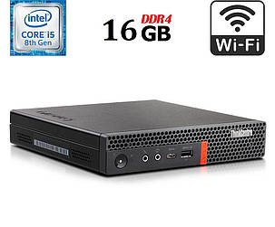 Неттоп Lenovo ThinkCentre M720q Tiny USFF/Intel Core i5-8400T (6 ядер по 1.7 — 3.3 GHz) / 16 GB DDR4 / 240, фото 1