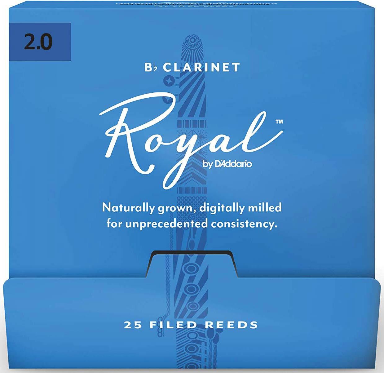Тростини для кларнету D'Addario Royal — Bb Clarinet #2.0 — 25 box, фото 1