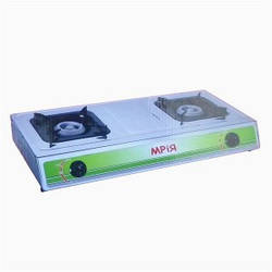 Настільна газова плита Мрія на 2 конфорки неіржавка сталь