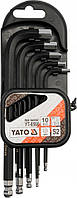 Имбусовые Ключи Шаровые ( 1.27-10 мм ) Набор 10 шт YATO (YT-0560)