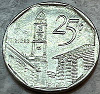 Монета Кубы 25 сентаво 2000-08 гг.