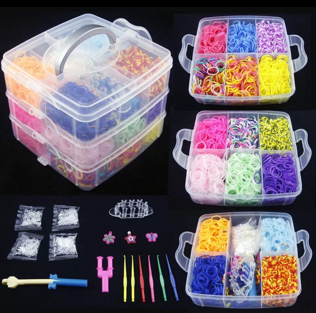 Гумки для плетіння браслетів, набір для рукоділля "Fashion loom bands" на 5000 шт.