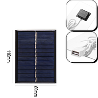 Солнечная панель 1W 6V для зарядки телефона и других гаджетов 110*60 mm (sv2338)