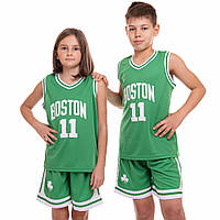 Форма баскетбольная подростковая NB-Sport NBA BOSTON 11 6354 M-2XL зеленый-белый Код 6354