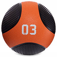 М'яч медичний медбол Zelart Medicine Ball FI-2824-3 3 кг чорний Код FI-2824-3(Z)