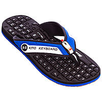 Вьетнамки подростковые KITO KWE708-D.BLUE-BLACK размер 36-39 черный-синий Код KWE708-D.BLUE-BK(Z)