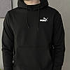 Чоловіча спортивна кофта Puma, худі Пума літо, толстовка чорна, фото 5