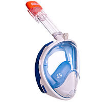 Маска для снорклинга с дыханием через нос MadWave FULL-FACE M061908 голубой Код M061908(Z)