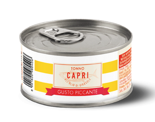 Тунець Capri all'Olio Gusto Piccante з перчиком Пеперончино в олії 80г