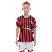 Форма футбольная детская AC MILAN домашняя 2020 SP-Planeta CO-0977 6-14 лет красный-черный-белый Код