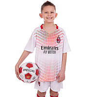 Форма футбольна дитяча AC MILAN гостьова 2021 SP-Planeta CO-2455 8-14 років білий-червоний Код CO-2455(Z)
