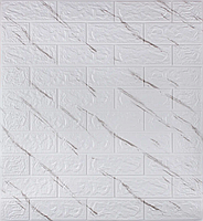 Самоклеящиеся 3D панели (обои) на стены под Мрамор / Имитация мрамора (разных оттенков) Белый