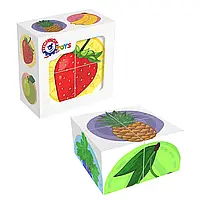 Гр Кубики 4 шт. "Фрукти" 1332  "Technok Toys"