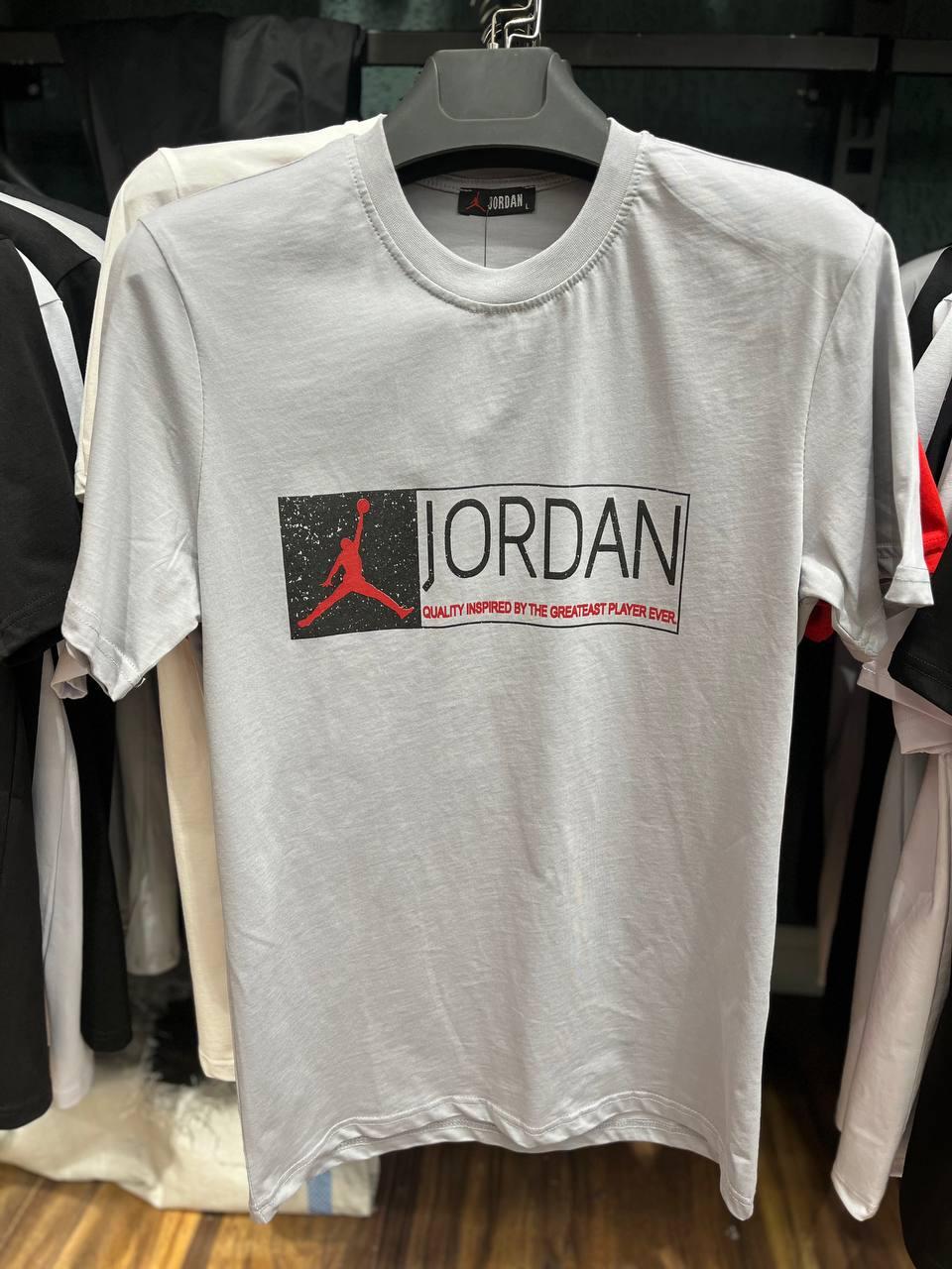 Модна молодіжна сіра футболка Jordan. Жіночі та молодіжні футболки. Чоловічі футболки стильні