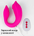 Вібратор для пари U-подібної форми вакуумний стимулятор Wo-sex U1020. 10 режимів, фото 7