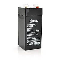 DR Аккумуляторная батарея EUROPOWER AGM EP4-4F1 4 V 4 Ah ( 47 x 47 x 100 (105) ), 0.44 kg Black Q30/2160