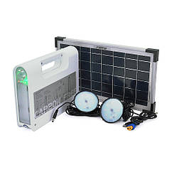 DR Портативний ліхтар BRAZZERS BRPF-CF80/18, Solar panel 18W, LiFePO4 — 80Wh, DC: 2x3.2V, USB:: 1x5V/2A, 2x6W